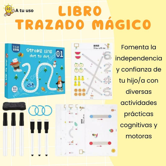 Libro de trazado mágico Montessori